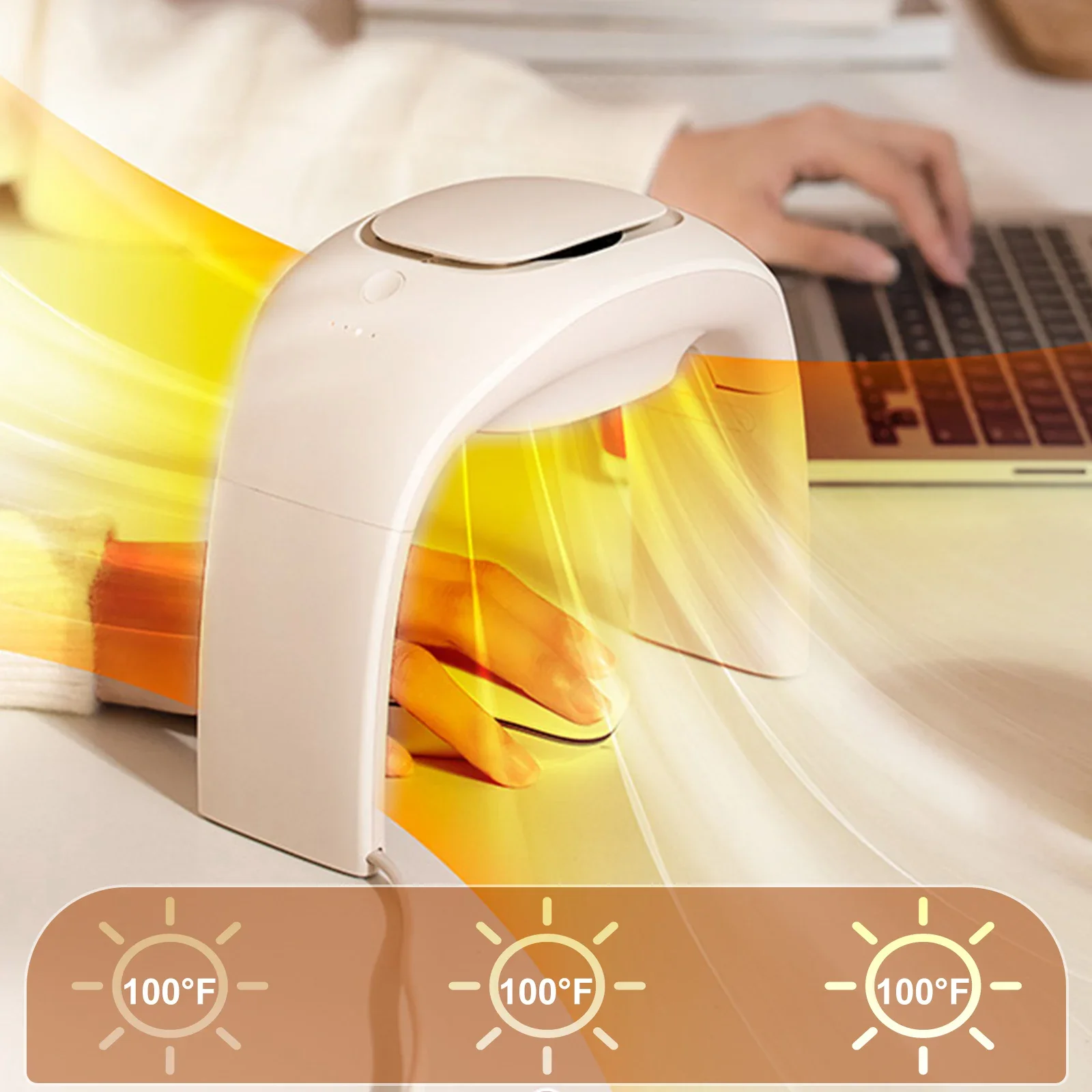 Home Office Uk - Eary ポータブル冬用マウスハンドウォーマー ハイテク冬用ヒーター 家庭用オフィスデスク用プラグイン 3段階温度調節ハンドウォーマー US/UK/EU/JPプラグ対応