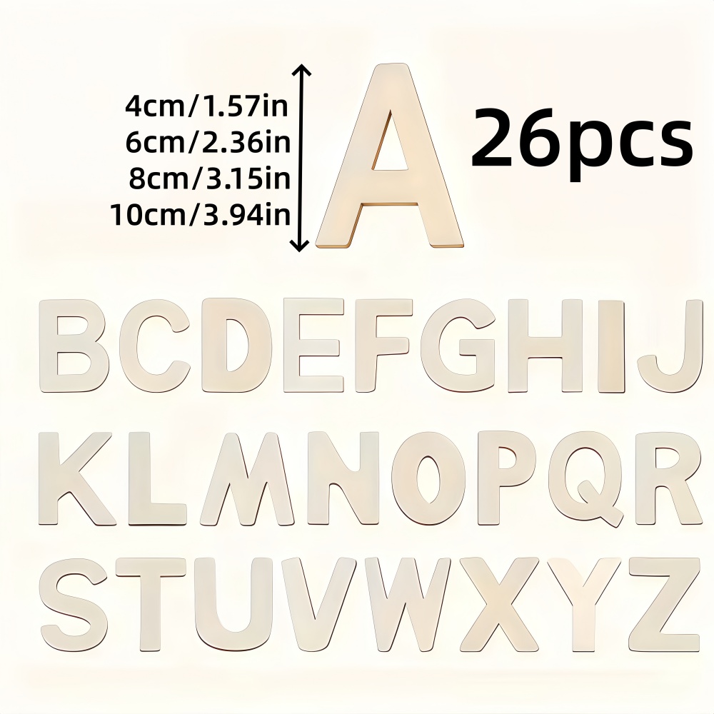 26個のデザイン可能な木製文字、未仕上げの木製文字、壁飾り用 - Letter Tray Desk のレビューと価格