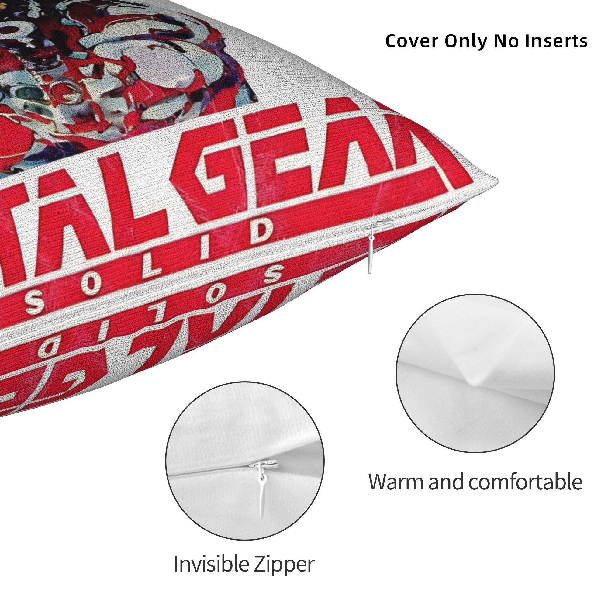 枕カバーメタルギアソリッド MGS ゲーム正方形枕カバーオフ - Home Office Gear のレビューと価格