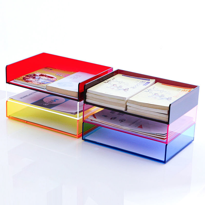 アクリル製ファイルペーパーオーガナイザー、レタートレイ、デス - Letter Tray Desk のレビューと価格