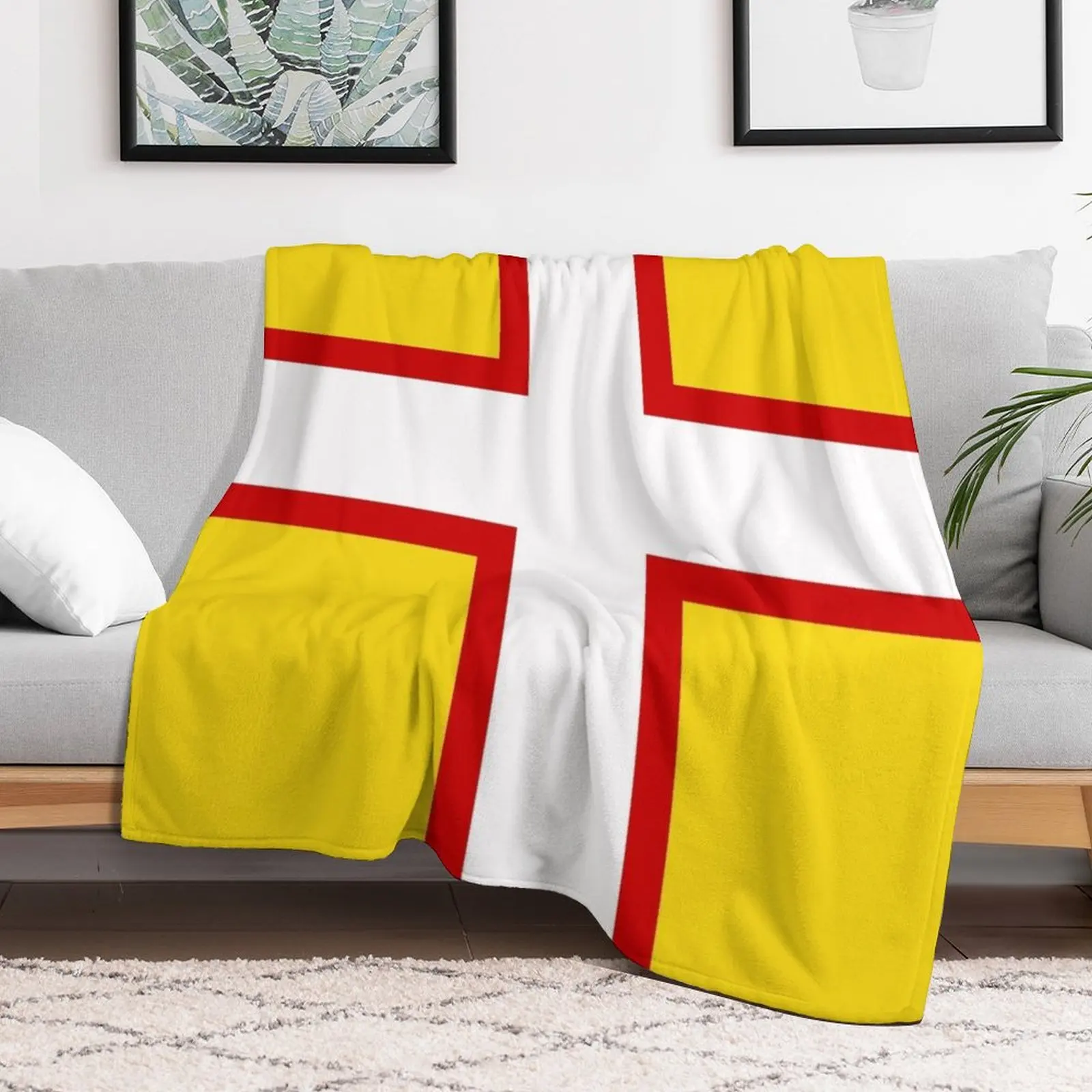 ドーセット州イギリスの旗柄スローブランケット、オフィスやソフ - Home Office England のレビューと価格