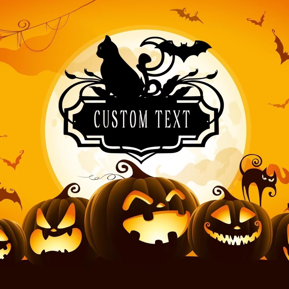 不気味で独特なカスタムハロウィーンメタルアドレスサイン、パー - Home Office Number のレビューと価格