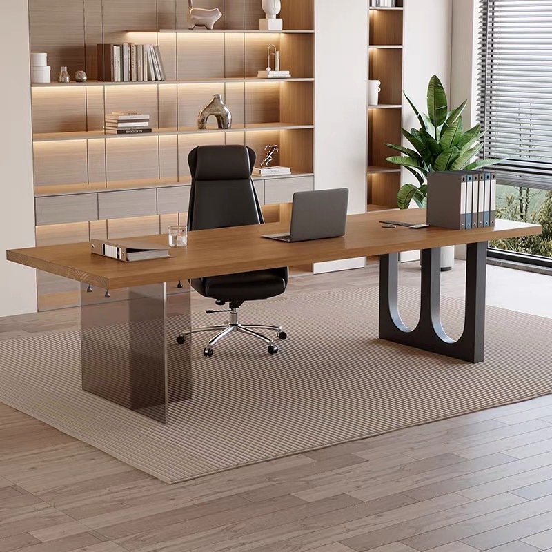 イタリア製アクリル製フローティング木製オフィスデスクモダンシ - Home Office Desk のレビューと価格