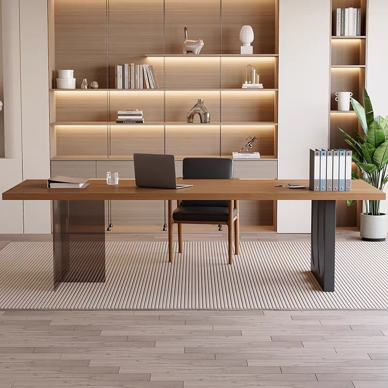 イタリア製アクリル製フローティング木製オフィスデスクモダンシ - Home Office Desk のレビューと価格