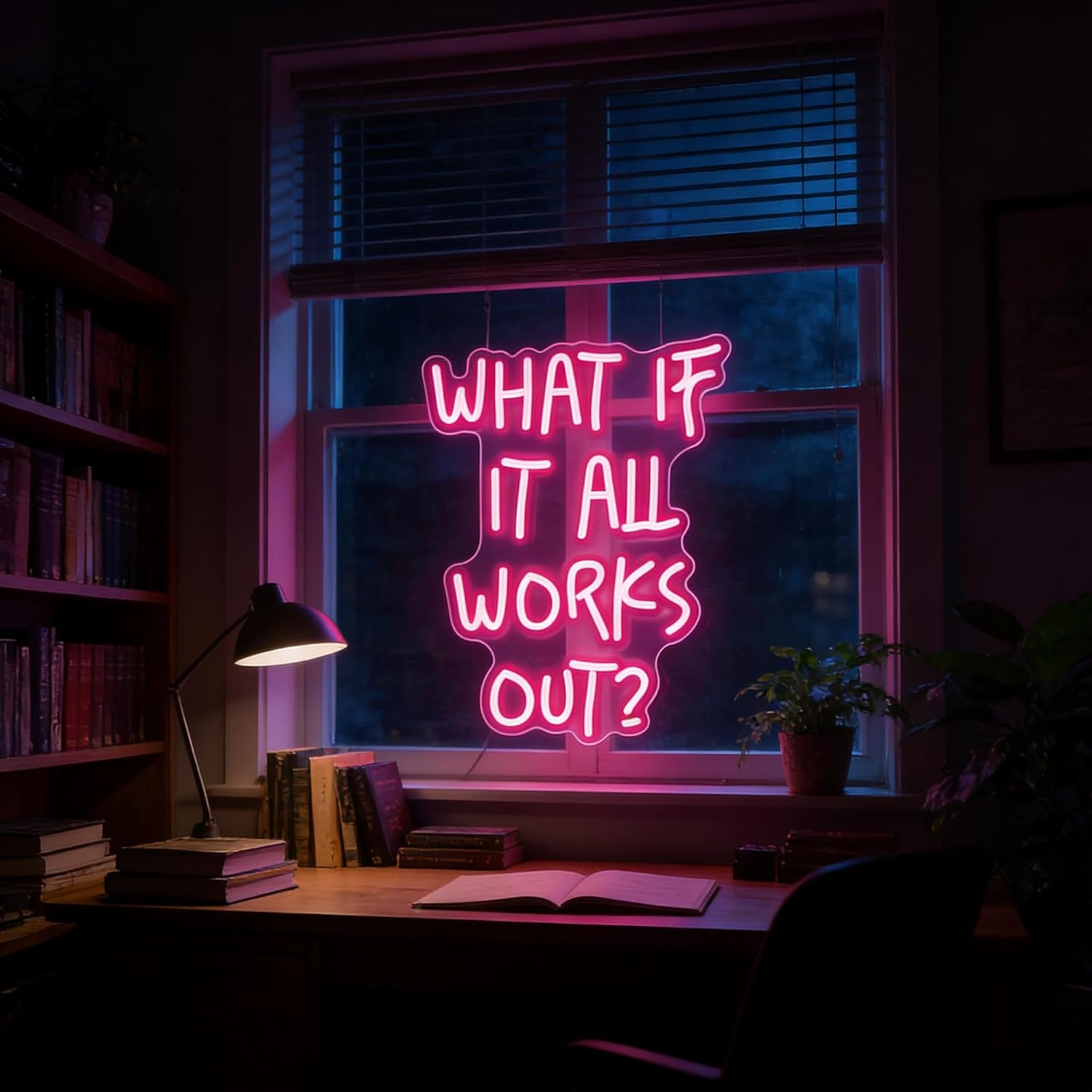 もし全部うまくいくならどうでしょうか？ ネオンサイン LED - Home Office What Is It のレビューと価格