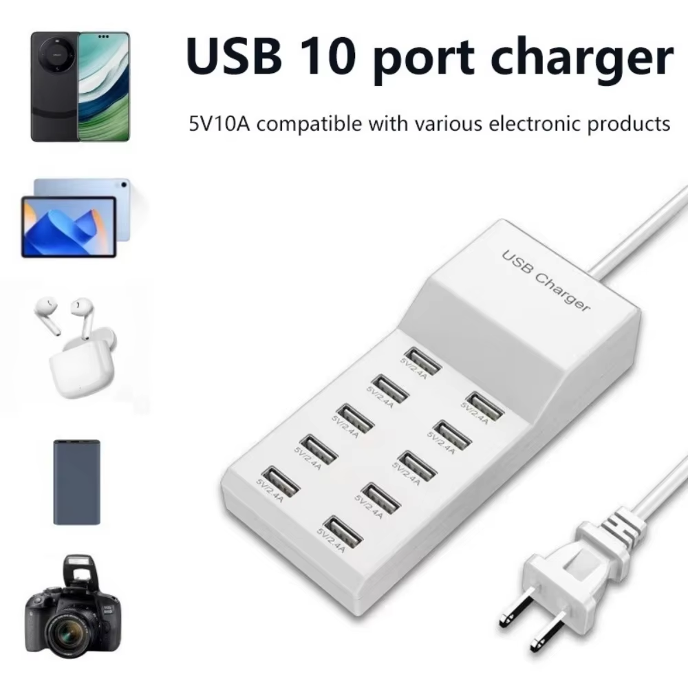 10ポートUSBハブ急速充電器、ポータブルType-C電源ア - Home Office Uk のレビューと価格