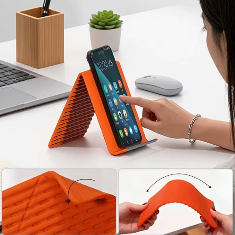柔軟で折りたたみ可能なシリコン製スマホホルダー、ポータブルで - Home Office Call Center のレビューと価格