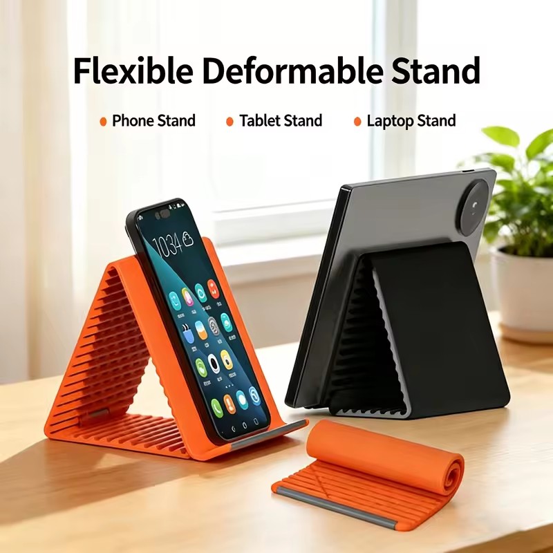 柔軟で折りたたみ可能なシリコン製スマホホルダー、ポータブルで - Home Office Call Center のレビューと価格