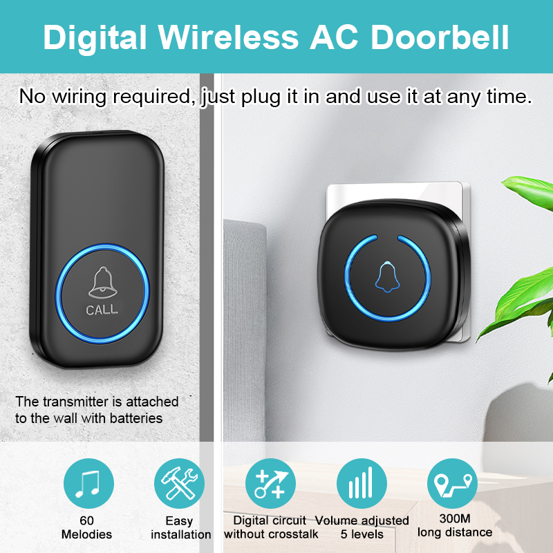 EZHEN スマートワイヤレスドアベルウェルカムドアベル 6 - Home Office Call Center のレビューと価格