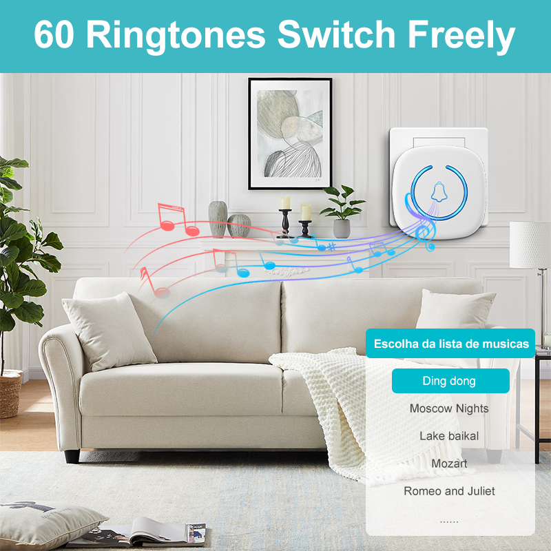 EZHEN スマートワイヤレスドアベルウェルカムドアベル 6 - Home Office Call Center のレビューと価格