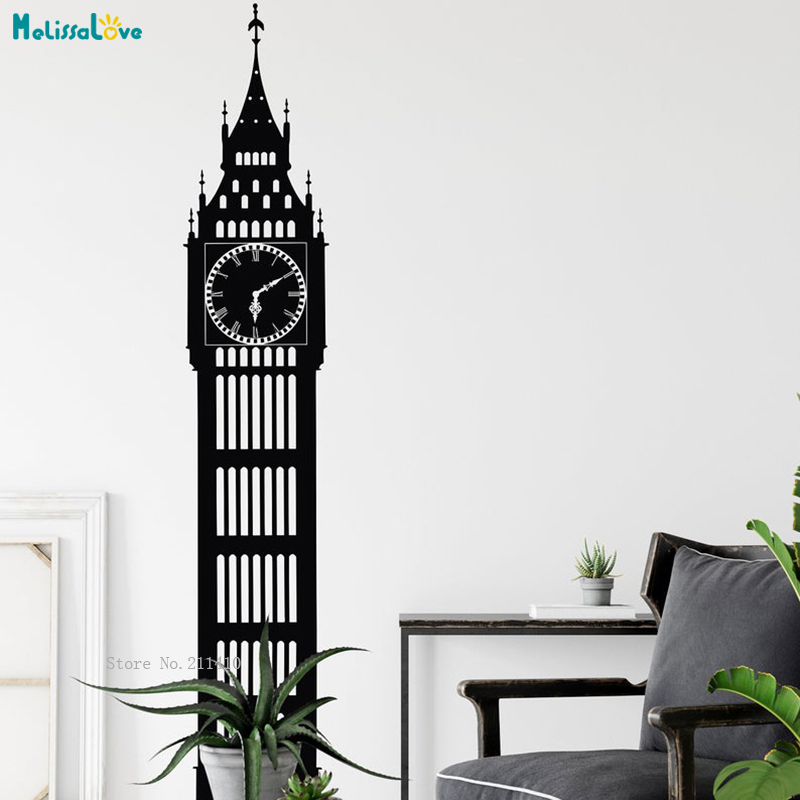 時計の形の壁のステッカーロンドンアートイングランド旅行の装飾 - Home Office England のレビューと価格