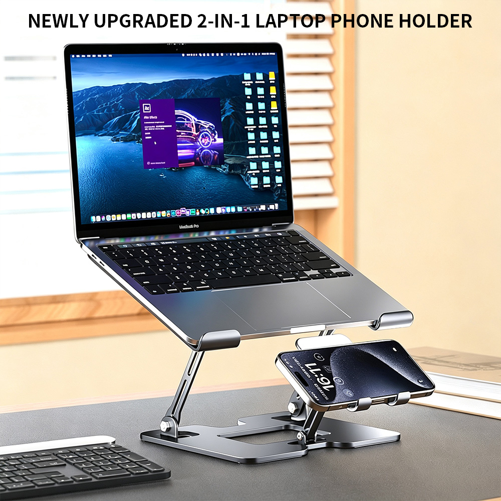 耐荷重性に優れた炭素鋼製ノートパソコン冷却スタンド 2 in - Home Office Call Center のレビューと価格
