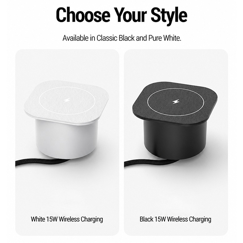15W内蔵ワイヤレス充電器埋め込み式デスクトップ充電ステーシ - Home Office Uk のレビューと価格