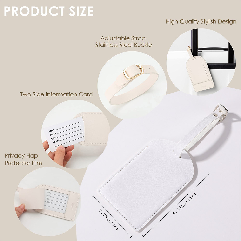 ラインストーン付きのパーソナライズされた合成皮革荷物タグ,名 - Letter Tray Desk のレビューと価格