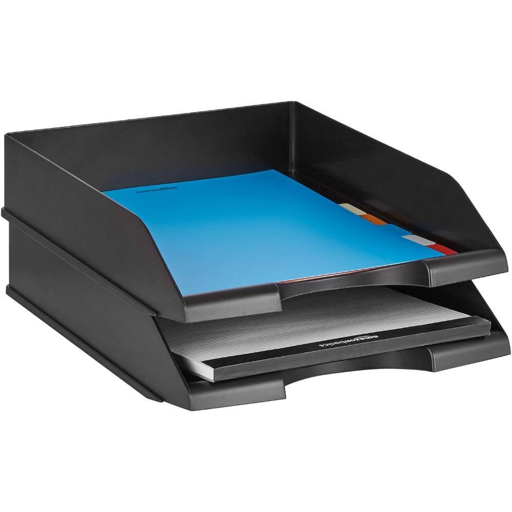 積み重ね可能なデスクオーガナイザー、2パックレタートレイ（書 - Letter Tray Desk のレビューと価格