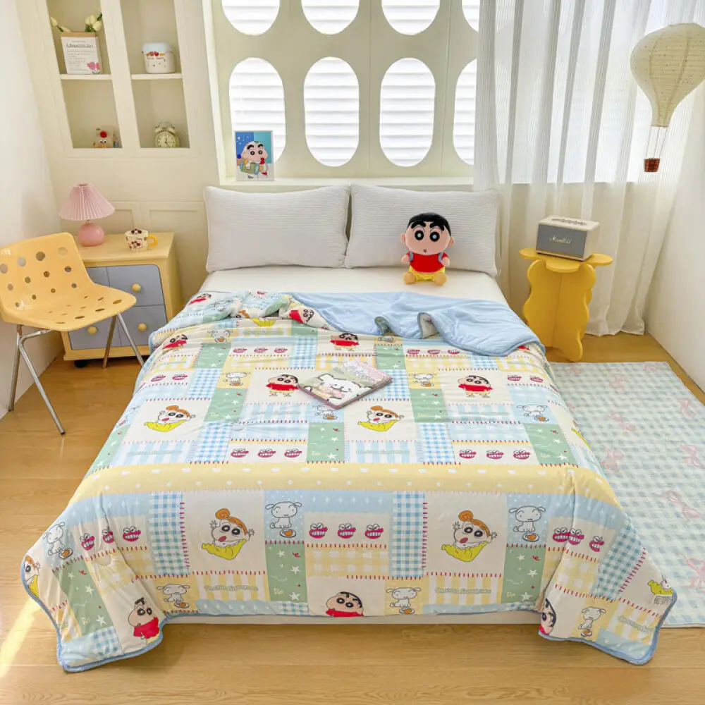 かわいいクレヨンしんちゃんサマーキルト漫画かわいい家庭用昼寝 - Home Office Gear のレビューと価格