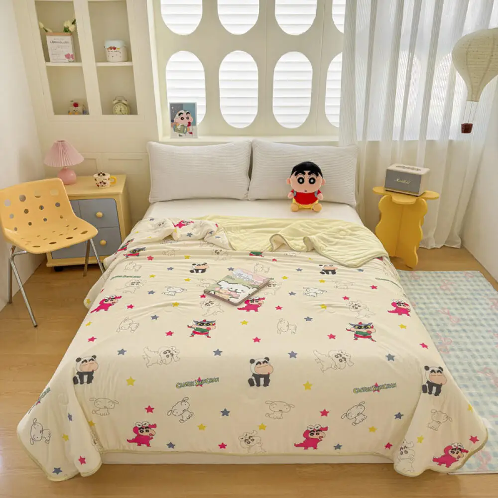 かわいいクレヨンしんちゃんサマーキルト漫画かわいい家庭用昼寝 - Home Office Gear のレビューと価格