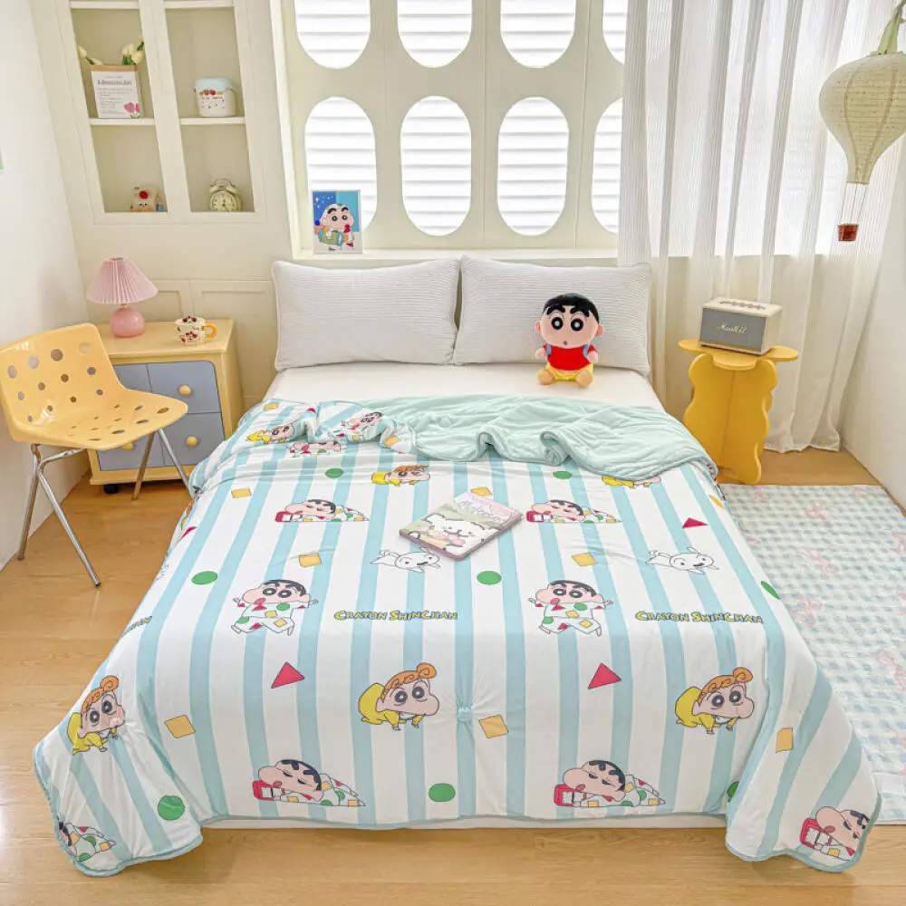 かわいいクレヨンしんちゃんサマーキルト漫画かわいい家庭用昼寝 - Home Office Gear のレビューと価格